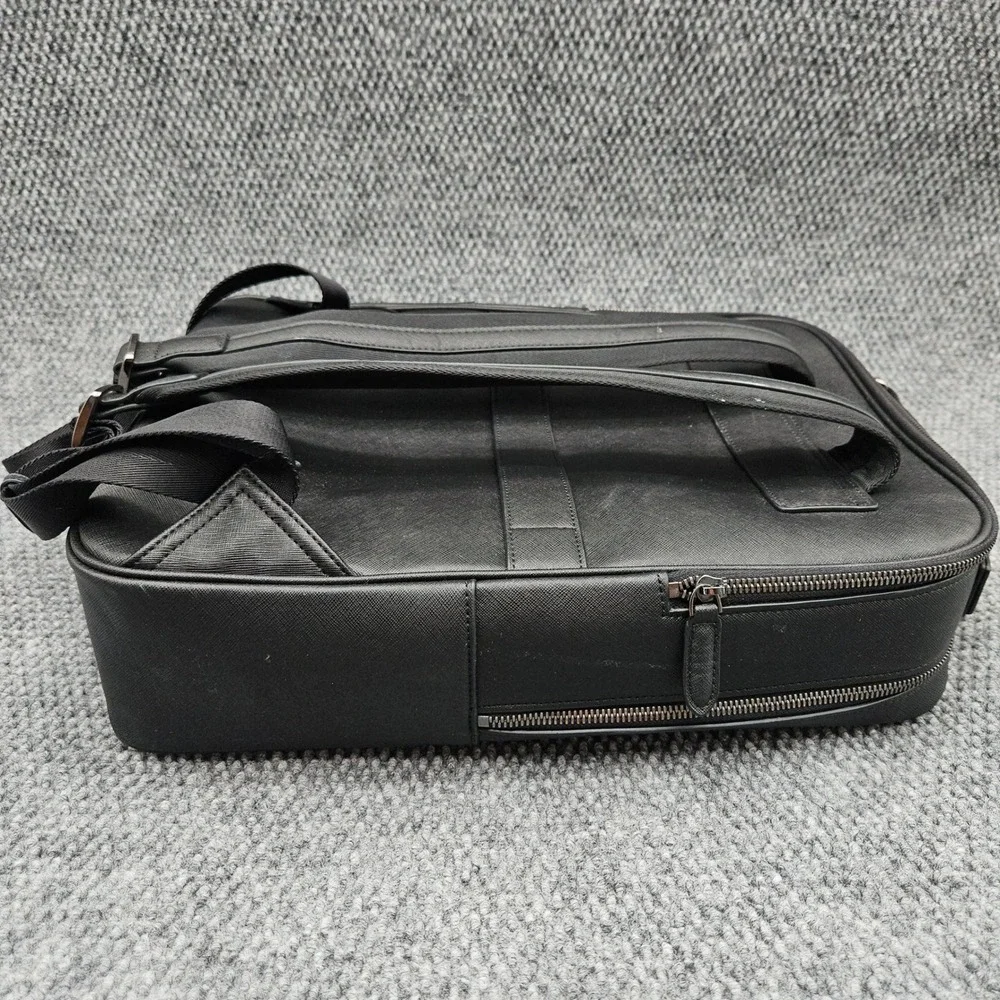Maverick & Co Komos Black Leather Backpack Professional Laptop Bag Travel School
